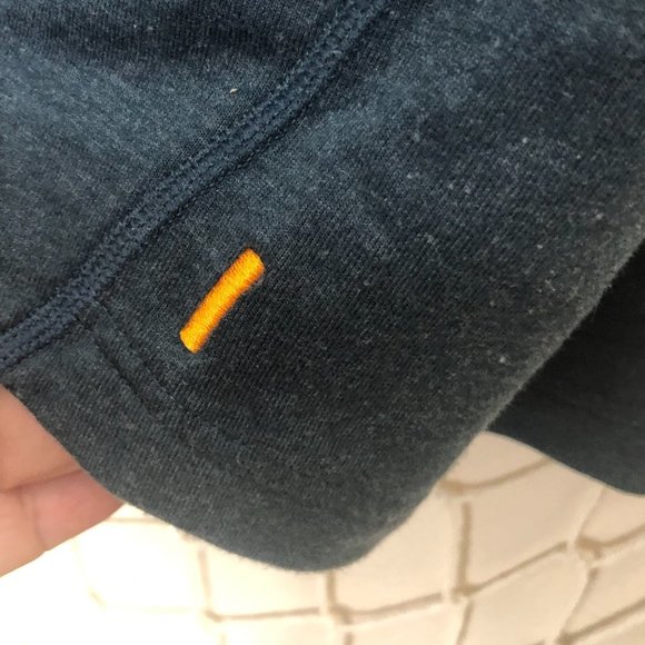 LUCY Blue Draped-Front French Terry Jacket with Pockets 1X - Picture 3 of 10